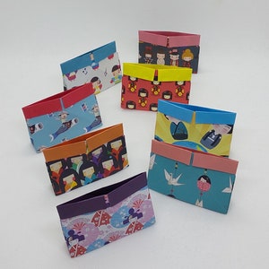 8 sobres de caja / origami / patrón de muñecas japonesas / cajas de dulces pequeñas / porta lápiz labial