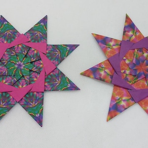 2 Stelle a 8 punte / origami modulare / decorazione /idea regalo