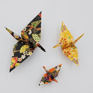 3 gru carta Yuzen/origami/ fantasia giapponese /Decorazione / Idea regalo