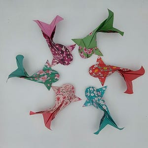 6 Carpe Koi (12 cm)/ koi fish/fantasie flori di ciliegio/ origami /decorazione /idea regalo