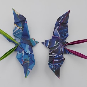 2 Rondini origami /fantasia piante grasse / Universo /decorazione / idea regalo