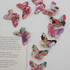 10 farfalle segnalibro/ (4 cm) / origami / fantasie kimono / idea regalo