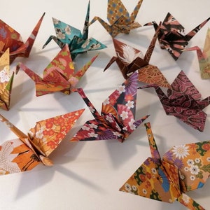 12 kimono patroon origami kraanvogels/decoratie/cadeau idee