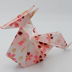 1 Drago / carta yuzen washi / riflessi dorati / origami / decorazione / idea regalo