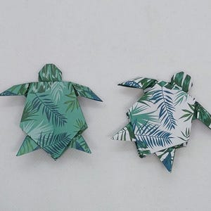 2 Tartarughe / origami /fantasia floreale chic/ decorazione /idea regalo
