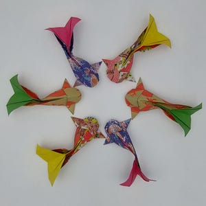 6 Carpe Koi (10 cm) /koi fish/fantasia chiyogami /origami /decorazione /idea regalo