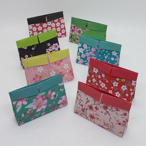 8 sobres con estampado de caja/origami/flor de cerezo/pequeños portaconfeti/portapintalabios