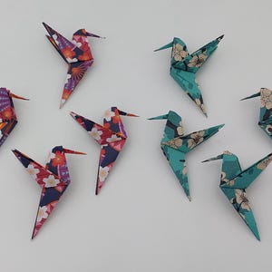 8 colibrì (5,5 cm)/ origami / fantasie kimono/Idea regalo / decorazione