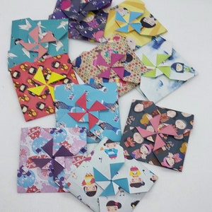 10 buste quadrate/origami/ fantasie japanese dolls /envelope/ biglietti / regalo
