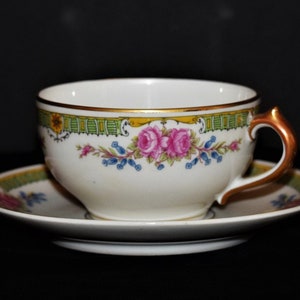 Haviland Limoges Pink Rose- CH Field Tea Cup/ French Porcelain China- Formalware