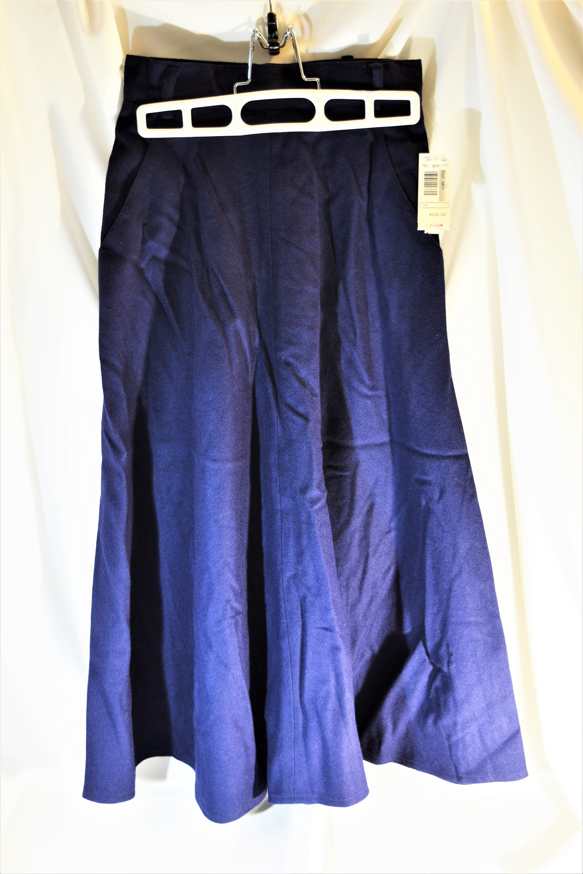 Navy Blue Wool Skirt/ New Old Stock Sold by Strawbridges/ Size 2 - Etsy