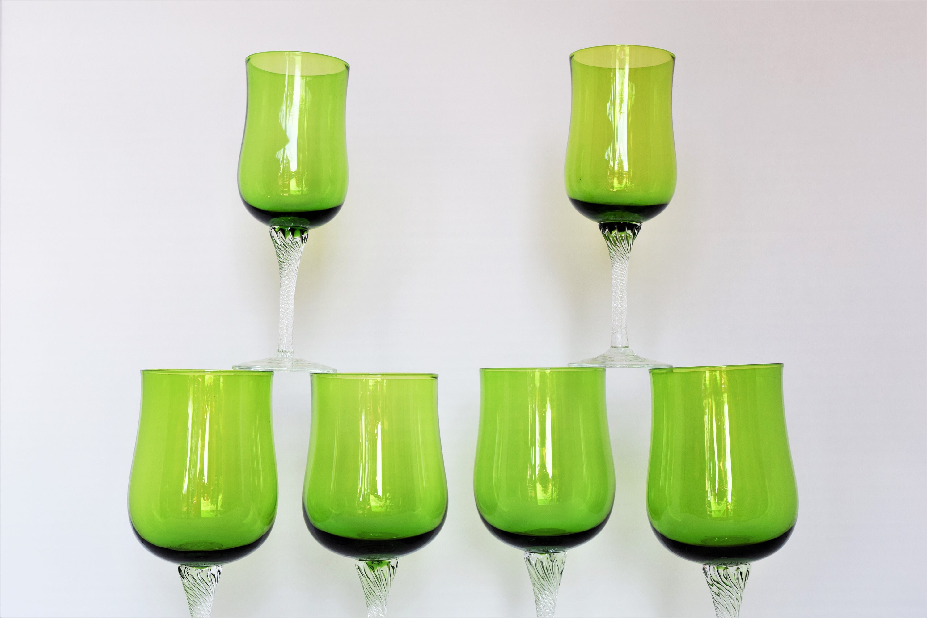 Lime Green Wine Glasses & Cordials St. Patrick's Decor/ Etsy UK