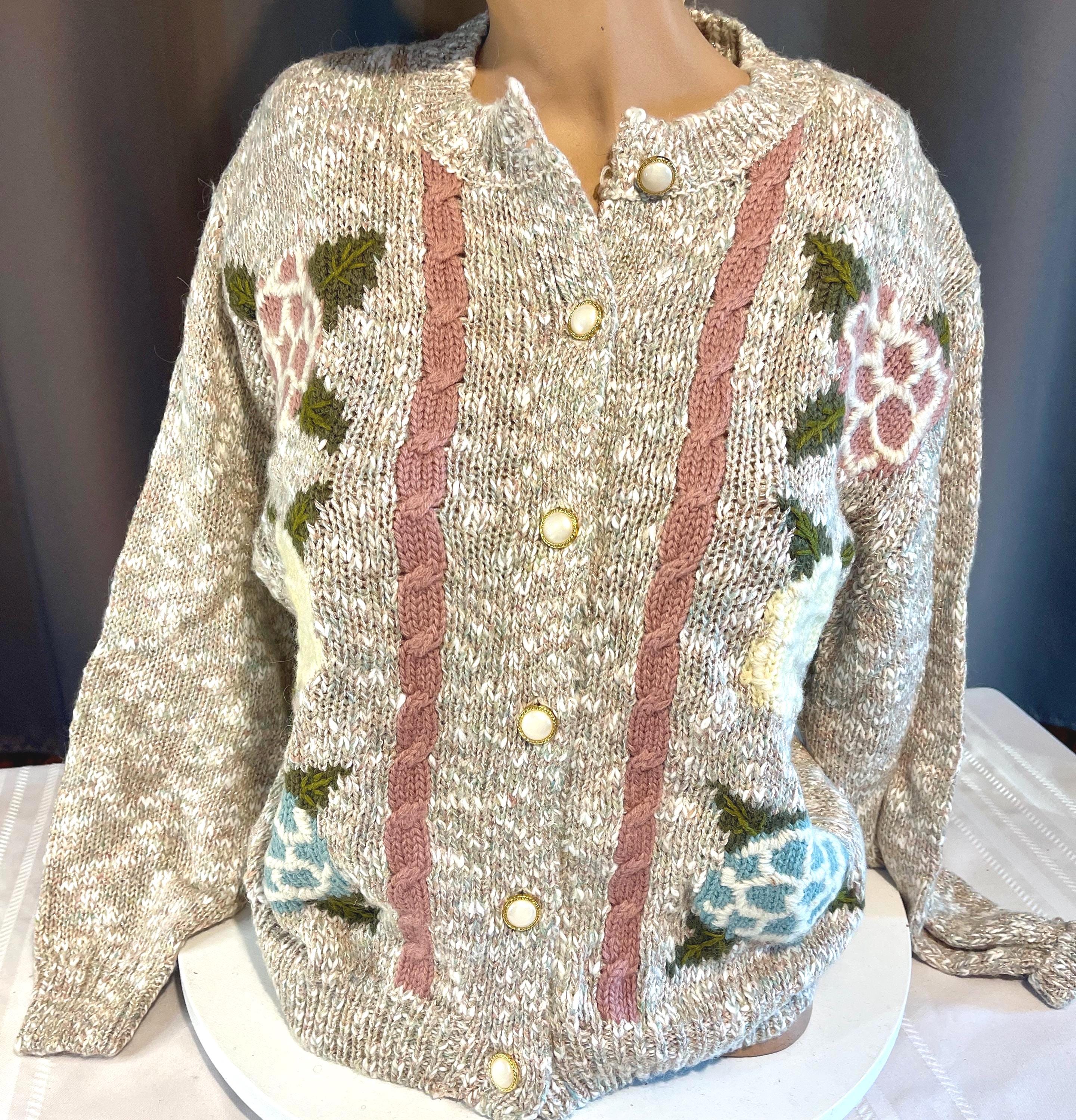 Pull Vintage Début 2000 Tony Lambert - Taille L US - Occasion Très Bon état - Style "moche" Rétro