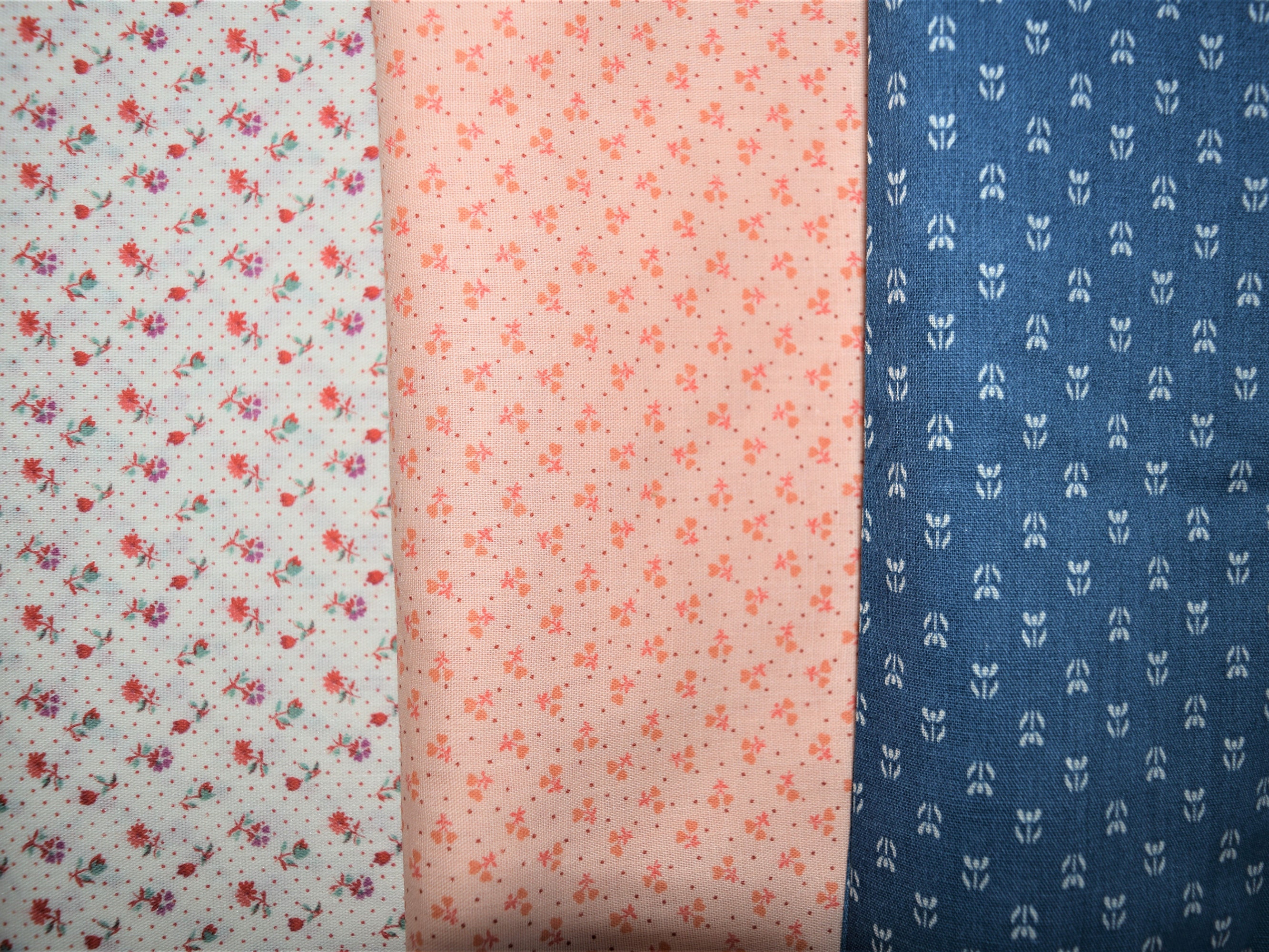 5 Remnant Cotton Fabric Swatches 1/2 yard to 1 yard sizes Etsy