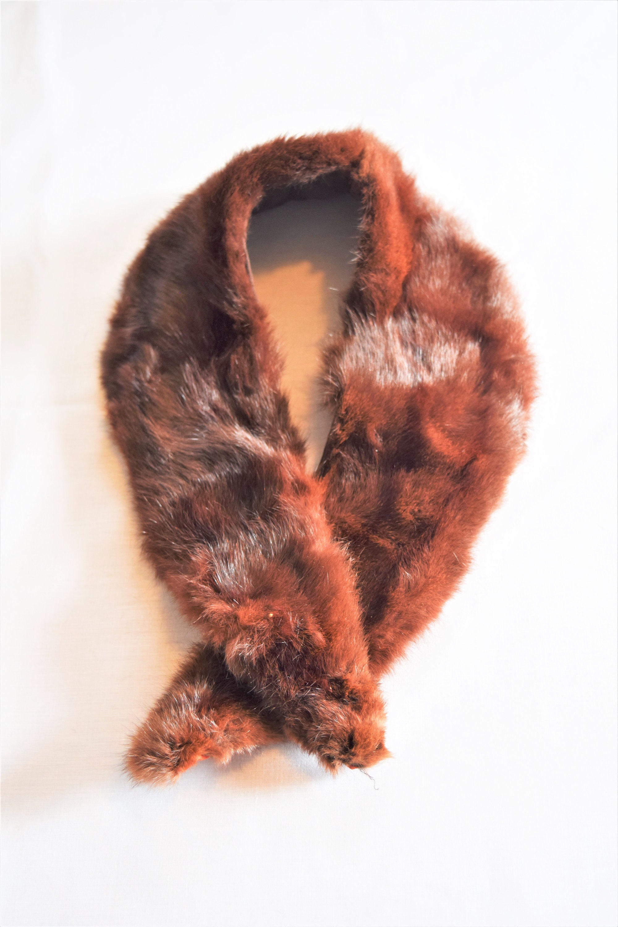 Faux Fur Collar/ Brown Fake Fur Collar/ Vintage Coat Etsy