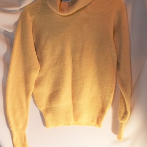 Rena Rowan for Saville Yellow Turtleneck Sweater Vintage Lambswool ...