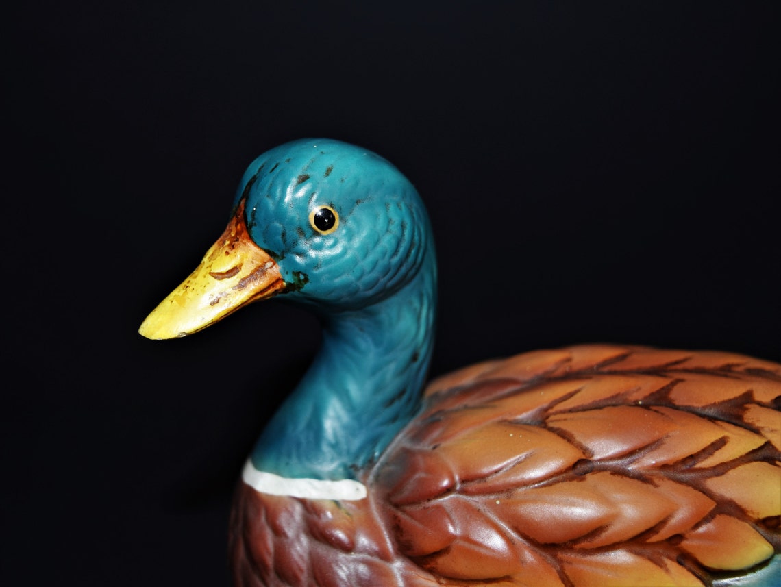 ceramic duck statue