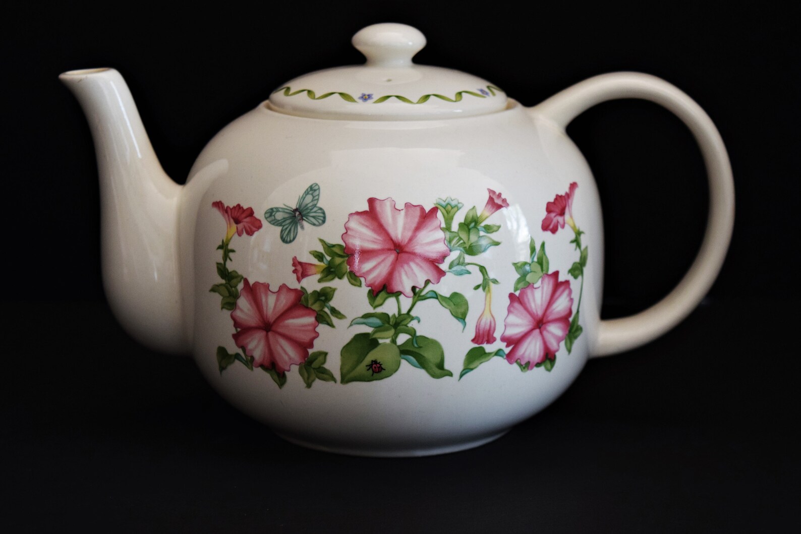 AMC Pottery Windemere Garden Tea Pot/ Morning Glories Etsy