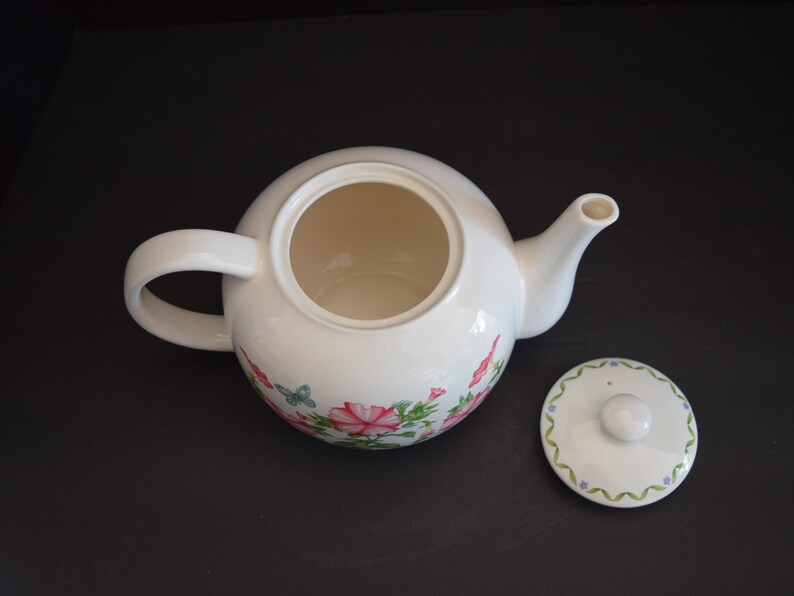 AMC Pottery Windemere Garden Tea Pot/ Morning Glories Etsy