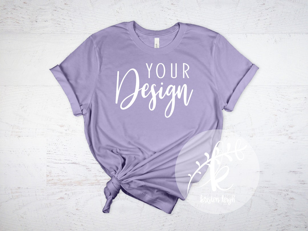 Dark Lavender Bella Canvas 3001 Mockup: Women's Side Knot (JPEG) - Etsy