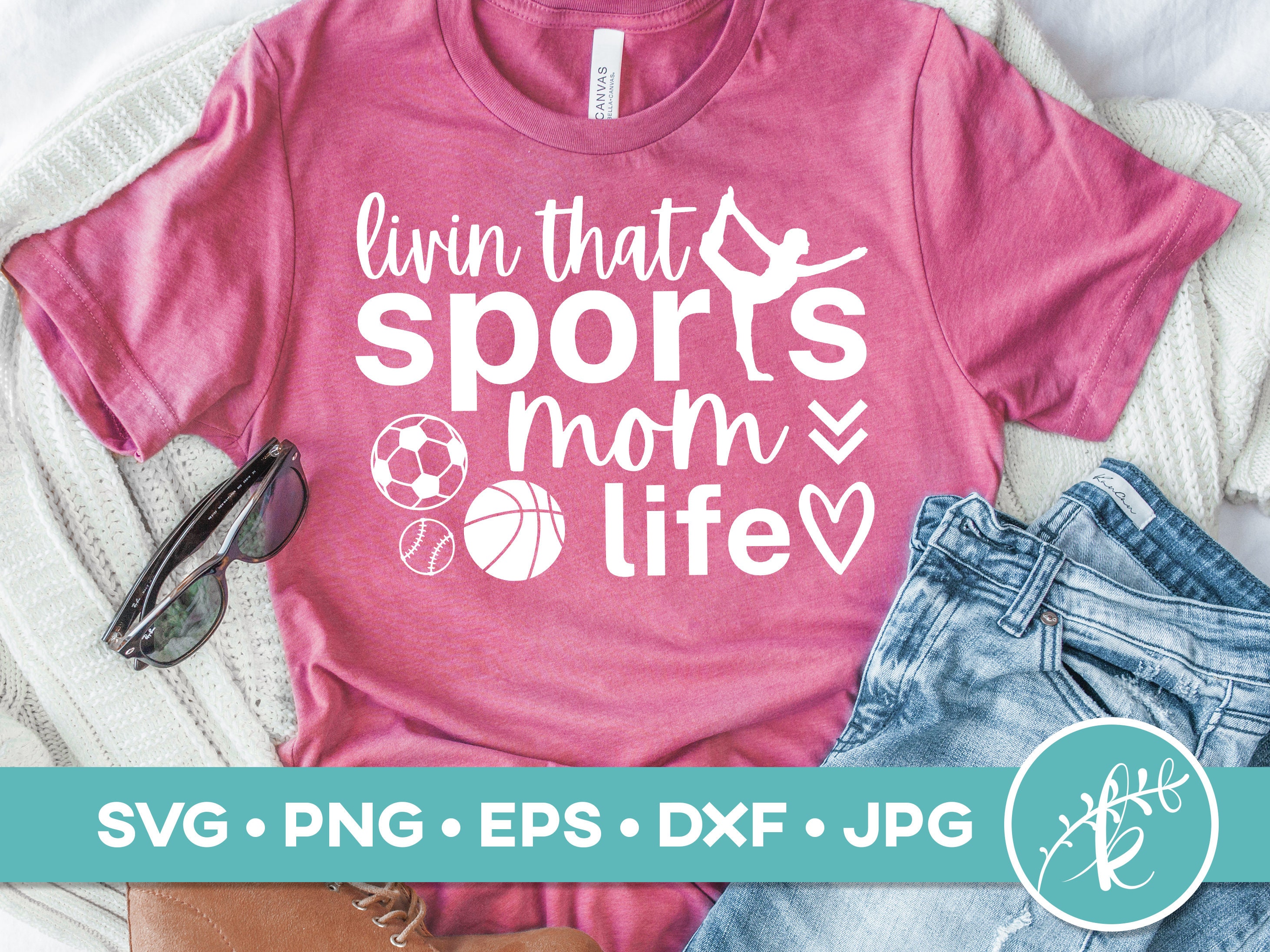 Sports Mom SVG Sports Mom Life Cut File Svg Eps Png Etsy