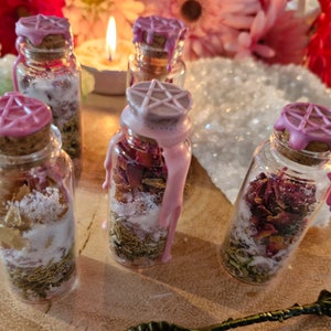 Hand Made Love spell jars