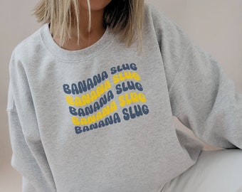 Banana Slug Sweatshirt, sweatshirt crewneck,  Slug Sweater, Slug sweatshirt, banana slug