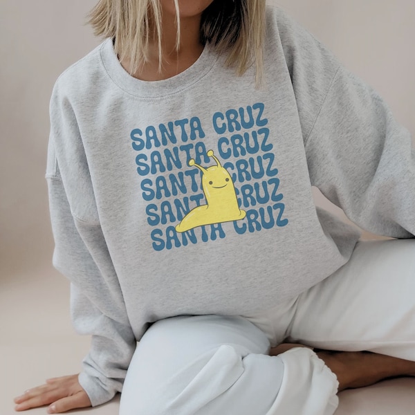 Santa Cruz Sweatshirt, Vintage Banana Slug Crewneck, Retro Santa Cruz Sweatshirt, Banana Slug Varsity Sweatshirt,