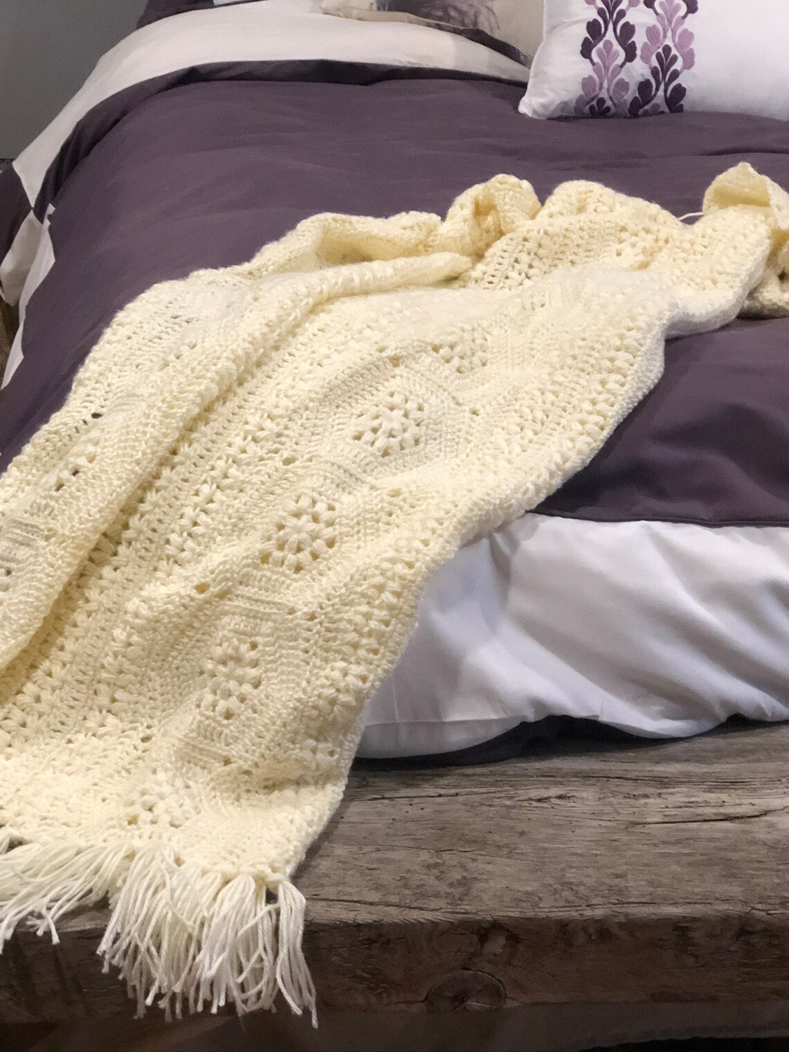 Beautiful Cream Coloured Throw Etsy