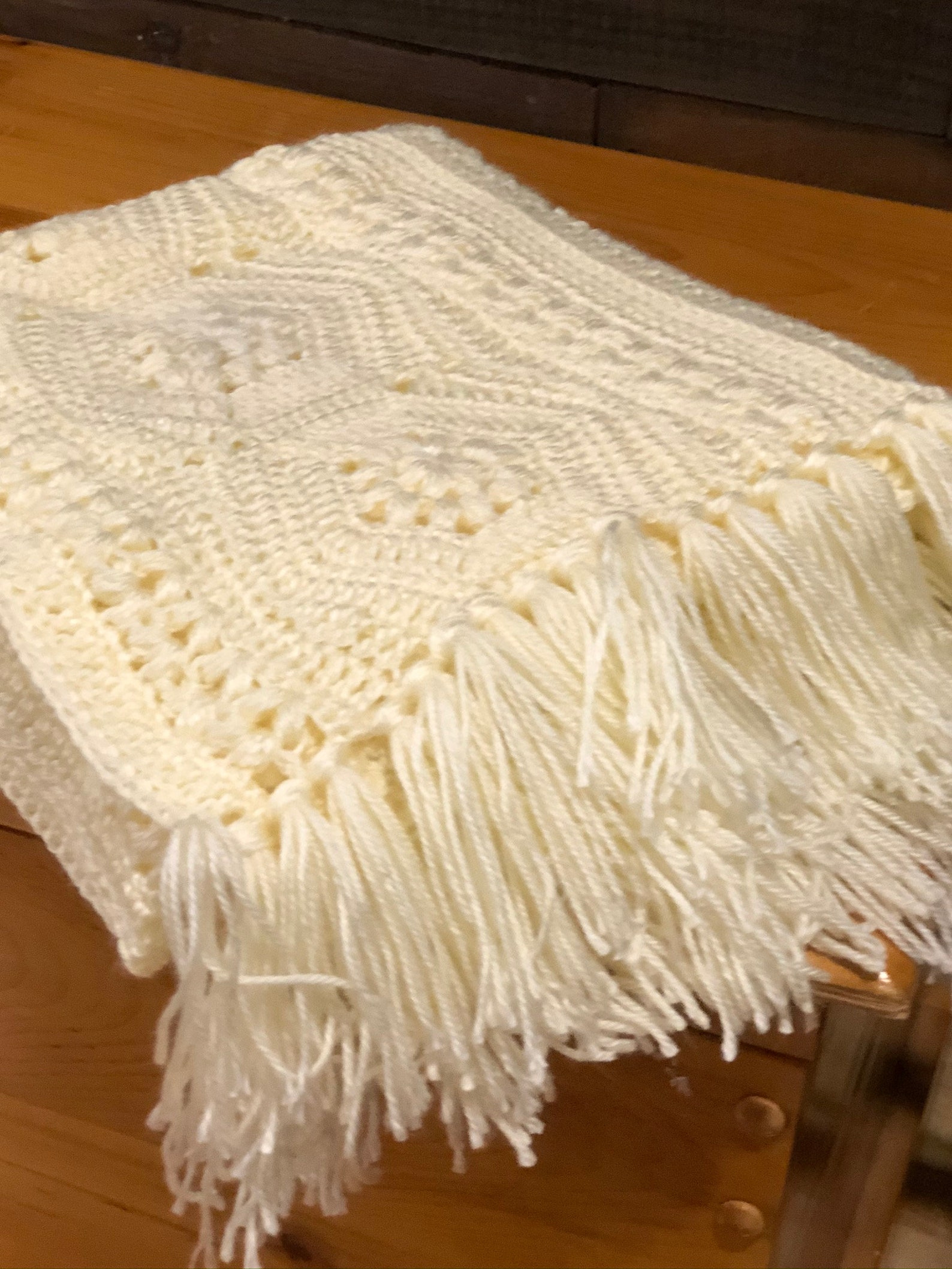Beautiful Cream Coloured Throw Etsy