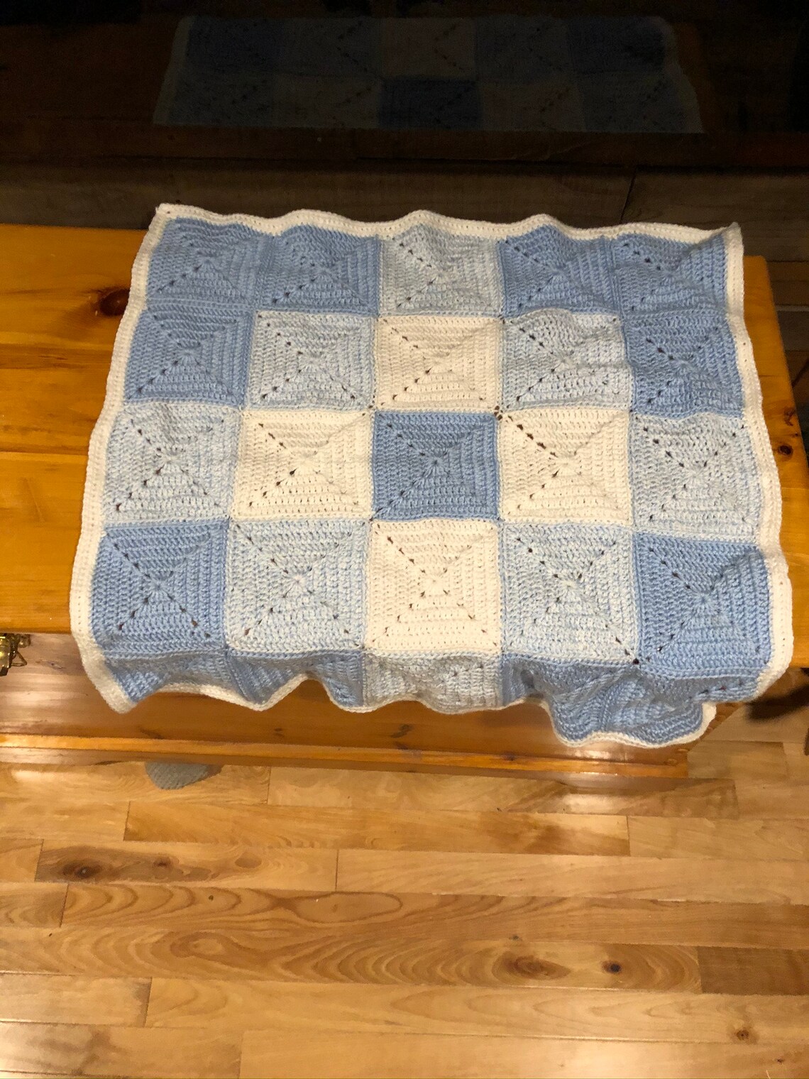 Baby Boy Blue Blanket Etsy
