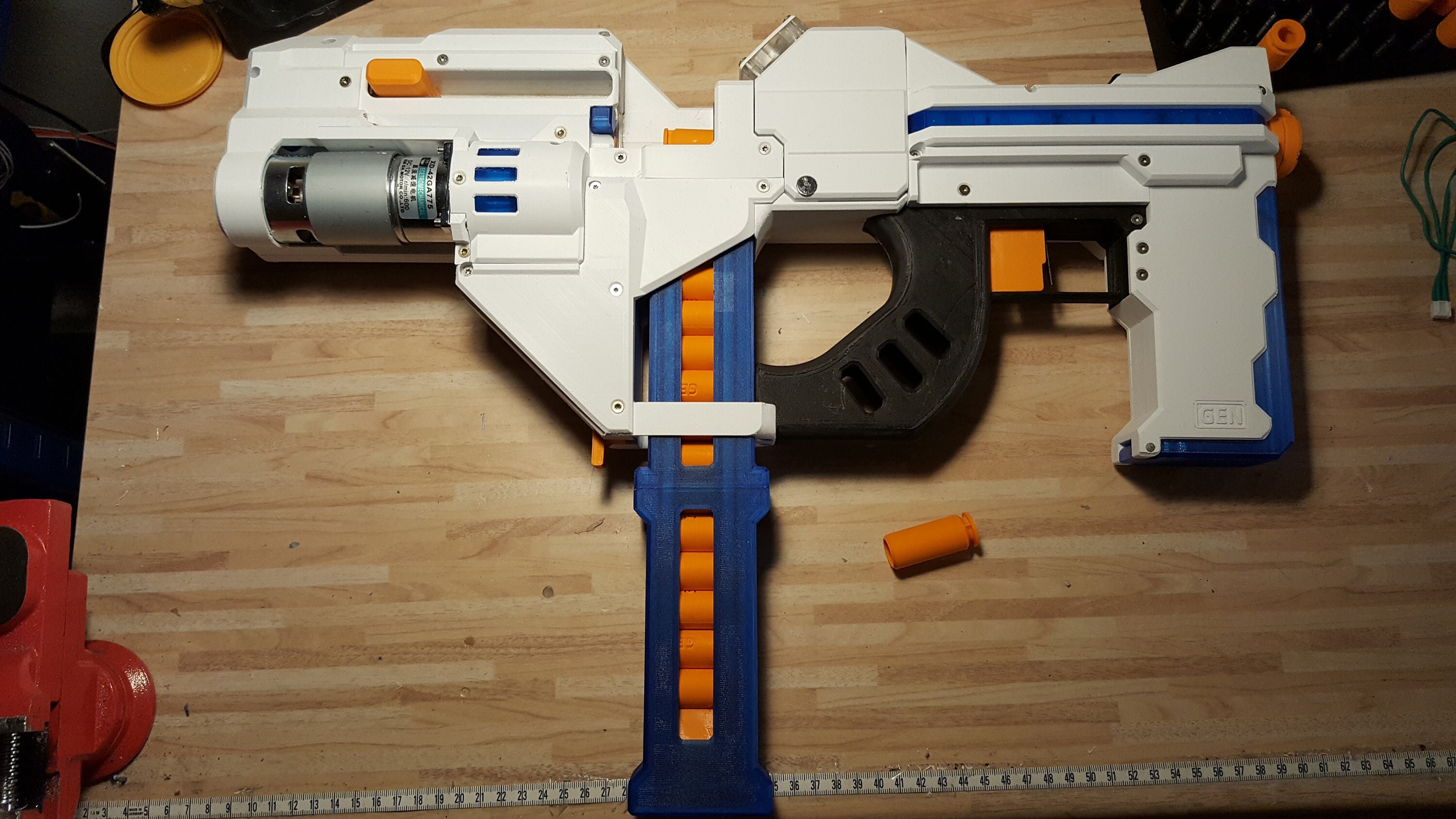 Motortier SMG A Full-auto, Shell-ejecting, Nerf-compatible Blaster V1 TO  ORDER 