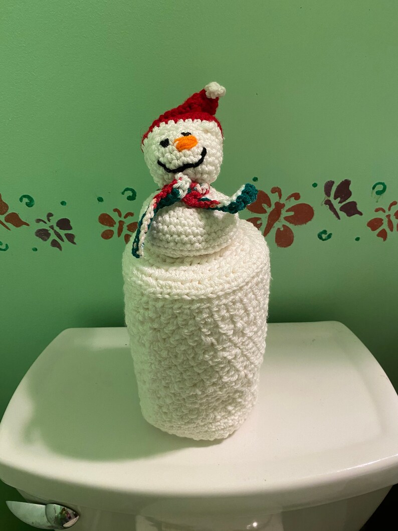 Snowman Toilet Paper Cover Christmas and Winter Bathroom Etsy