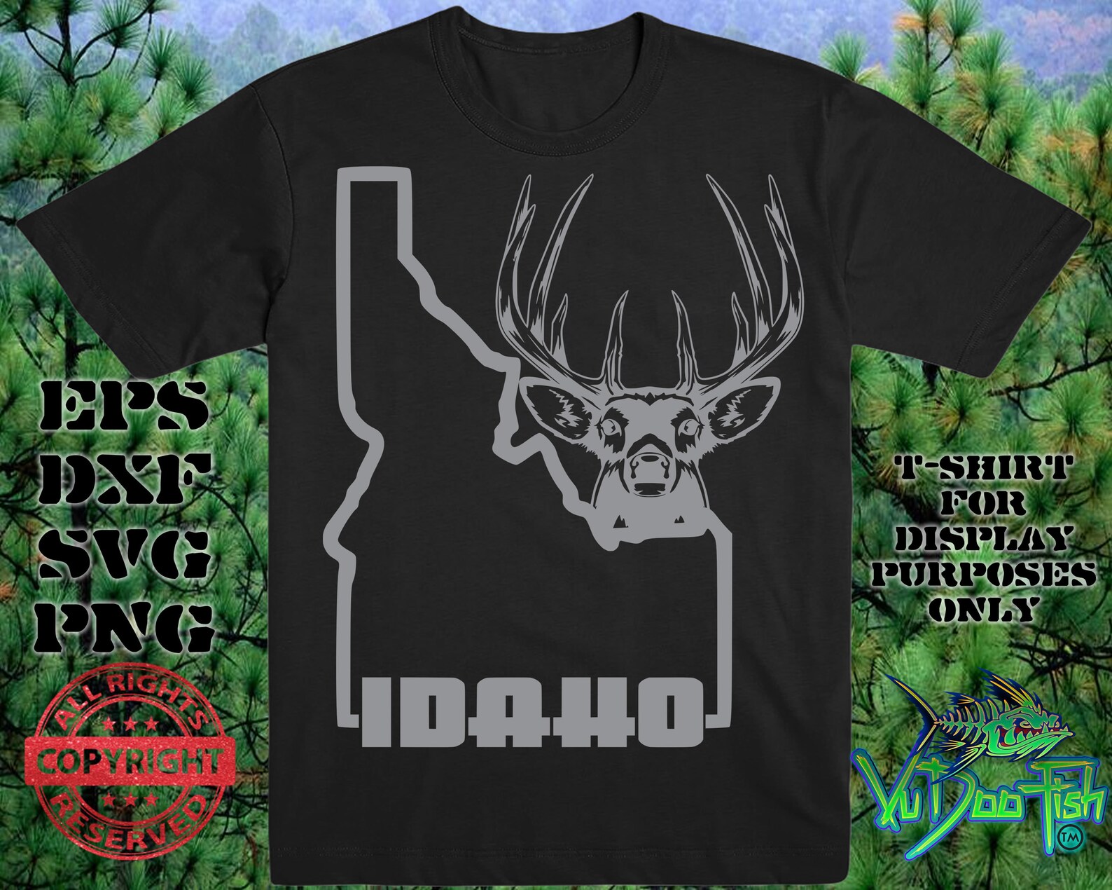 Idaho Deer. SVG Digital Cut or Print files. Etsy