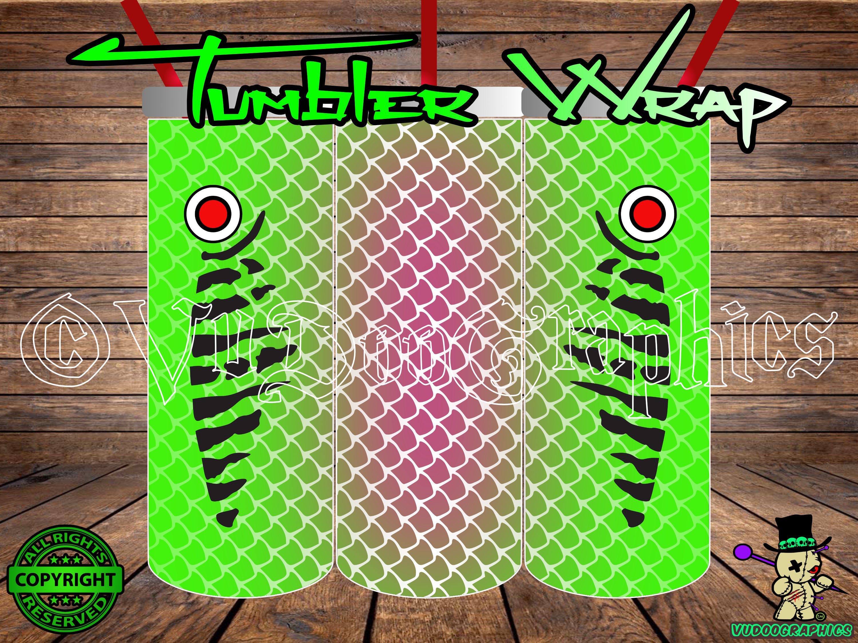 Digital Print file. Fish Scales Tumbler Wrap Fishing Lure Paper, Party