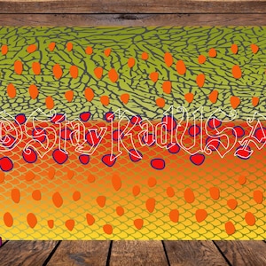 Brook Trout, Fish Scale Pattern,  Digital Print file.