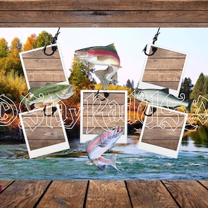 Fishing Photo Memories,  Tumbler Wrap,  Digital Print file.