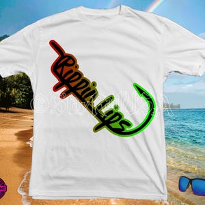 Rippin Lips, Fish Hook. Multi layer,  SVG Digital Cut or Print files.