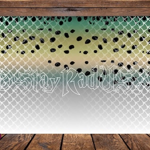 Trucha moteada, patrón de escamas de pez, archivo de impresión digital.