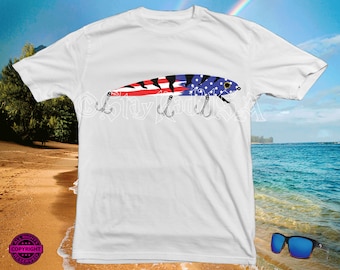 Patriotic American, Fishing Lure, Sublimation PNG. Digital  Print file.