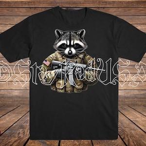 Sublimation tactique de soldat de raton laveur PNG. Fichiers d'impression numérique.