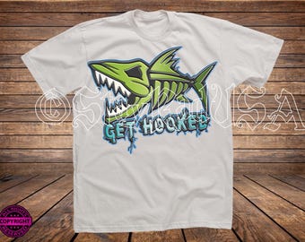 Get Hooked, PNG a sublimazione. File di stampa digitale.