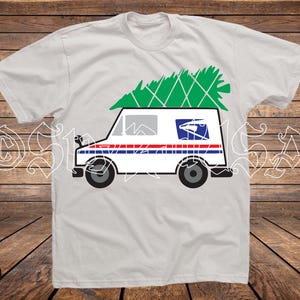 Mail Truck Christmas. SVG Digital Cut or Print files.