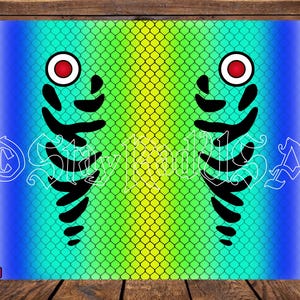 20oz Skinny, Fish Scales, Fishing Lure, Tumbler Wrap,  Digital Print file. #329