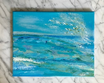 Original Ocean Painting, Painting, Acrylic Painting, Ocean Painting, Beach Decor, Original Painting, Acrylic OceanPainting, Canvas Painting