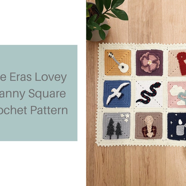 PDF Pattern: The Eras Granny Square Lovey Crochet Pattern