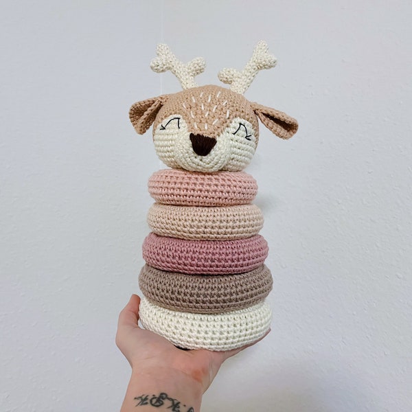 Little Deer Stacking Ring Crochet Toy