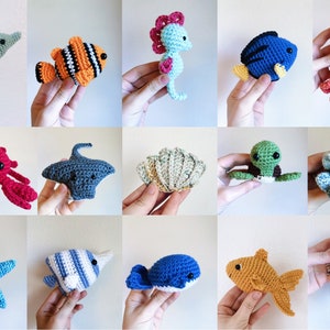 Crochet Sea Creatures and Fish Plush Toys