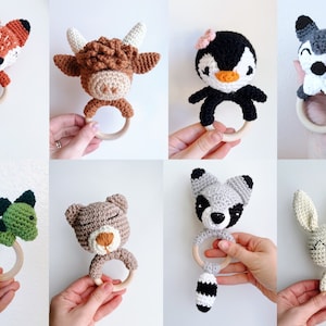 Cotton Crochet Animal Rattles