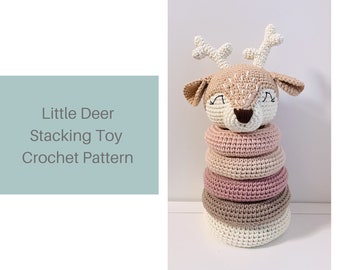 PDF Pattern: Little Deer Stacking Ring Crochet Toy